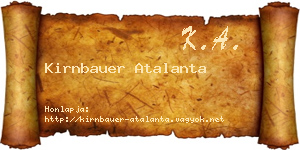 Kirnbauer Atalanta névjegykártya